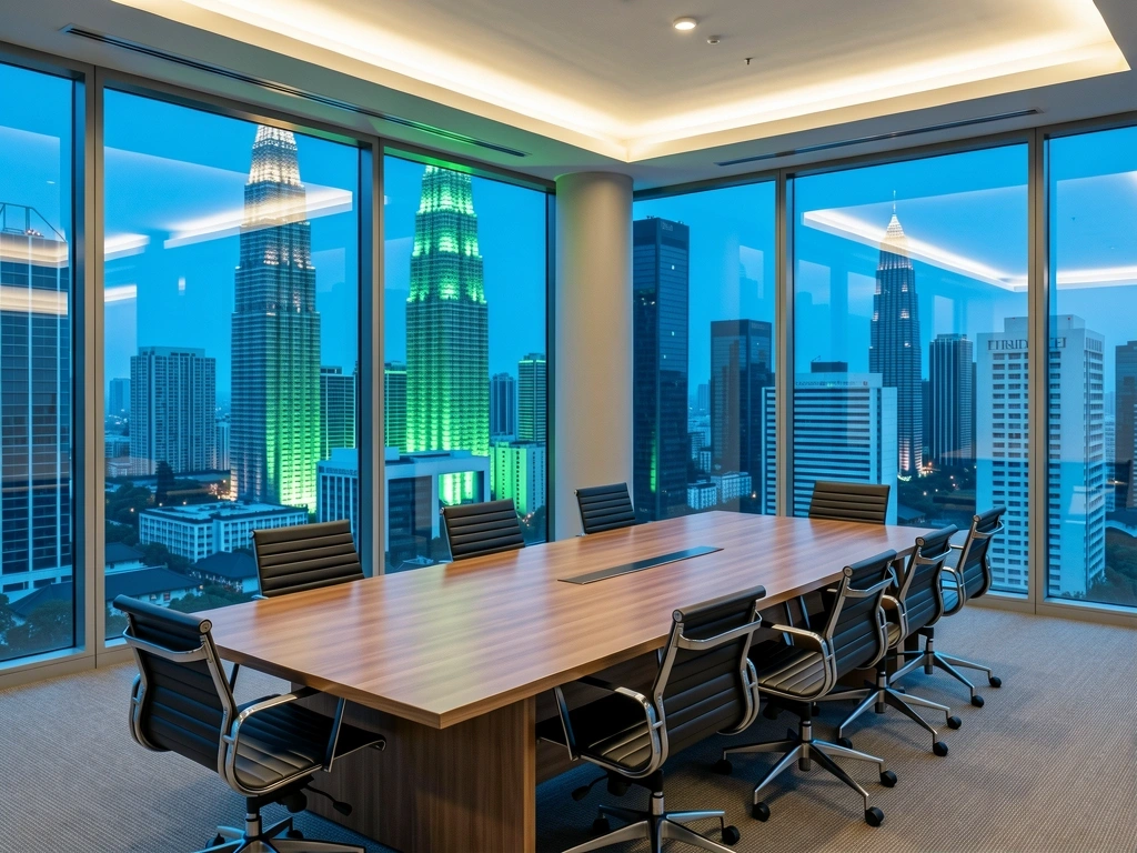 Executive boardroom setting